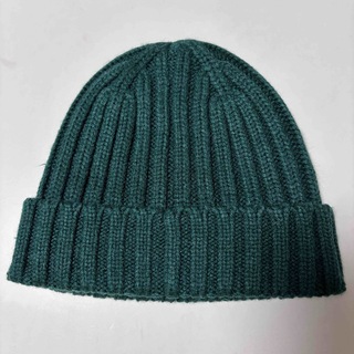 ユニクロ(UNIQLO)のユニクロ　 ニット帽　ビーニー グリーン　緑　キャップ　帽子 キッズ　子供(帽子)