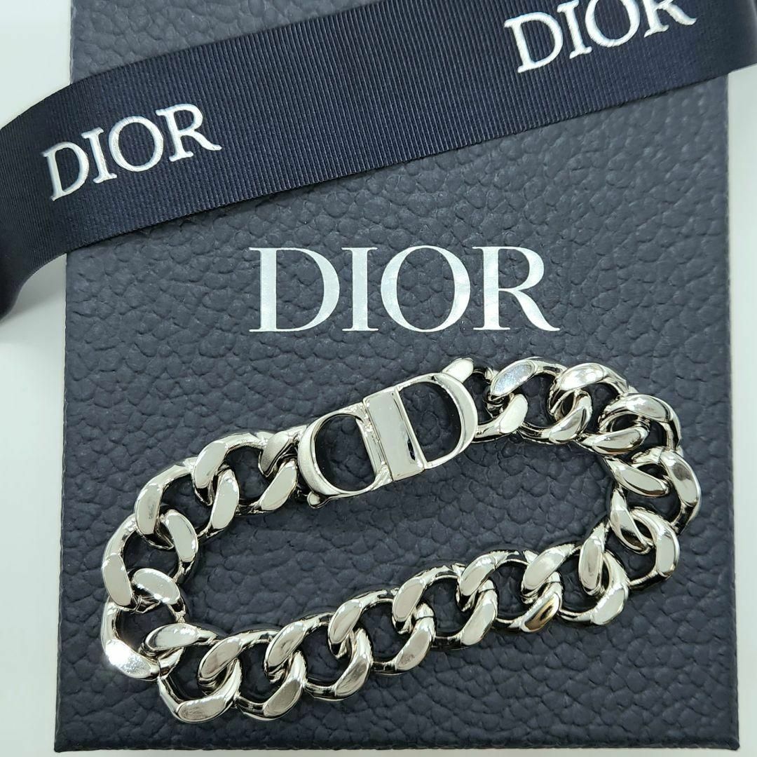 Christian Dior(クリスチャンディオール)のChristian Dior 喜平チェーンブレスレット CDロゴ シルバー メンズのアクセサリー(ブレスレット)の商品写真