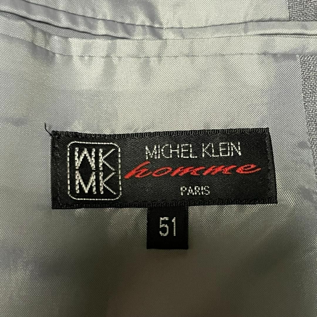 MICHEL KLEIN HOMME(ミッシェルクランオム)の春夏 ミッシェルクランオム ピークドラペルテーラードジャケット サイズ51 メンズのジャケット/アウター(テーラードジャケット)の商品写真