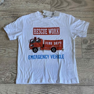 ノーティカンパニー(NAUGHTY COMPANY)の消防車　Tシャツ 120(Tシャツ/カットソー)