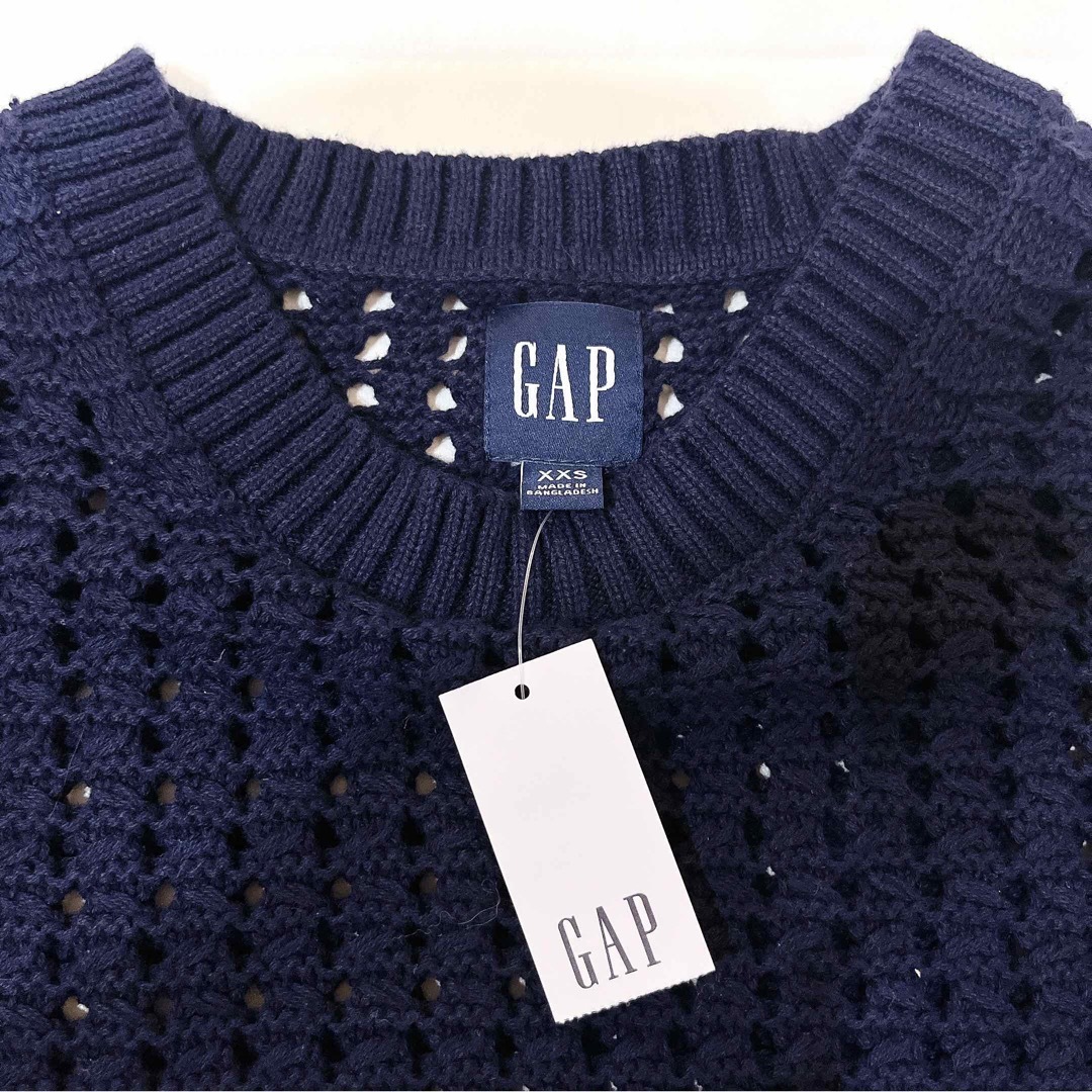 GAP(ギャップ)の【新品・タグ付き】 GAP ギャップ　レディース　ニット　透かし編み　XXS レディースのトップス(ニット/セーター)の商品写真