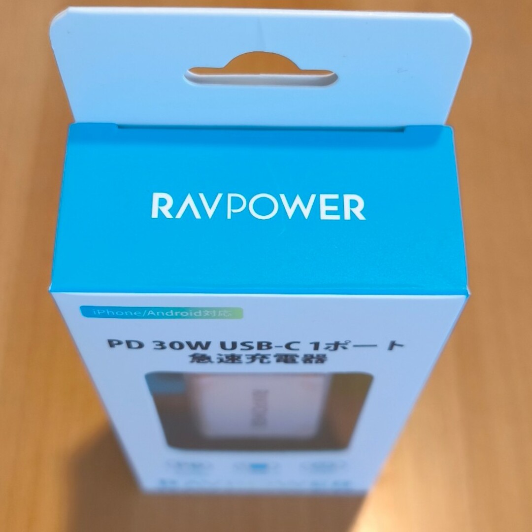 RAVPower(ラブパワー)のSUNVALLEY JAPAN PD30W USB-C 1ポート 急速充電器 スマホ/家電/カメラのスマートフォン/携帯電話(バッテリー/充電器)の商品写真