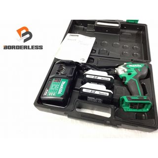 マキタ(Makita)の☆極美品☆makita マキタ 18V 充電式 インパクトドライバ MTD002DSX ライトバッテリ2個(18V1.5Ah) 充電器 ケース DIY 87729(工具)