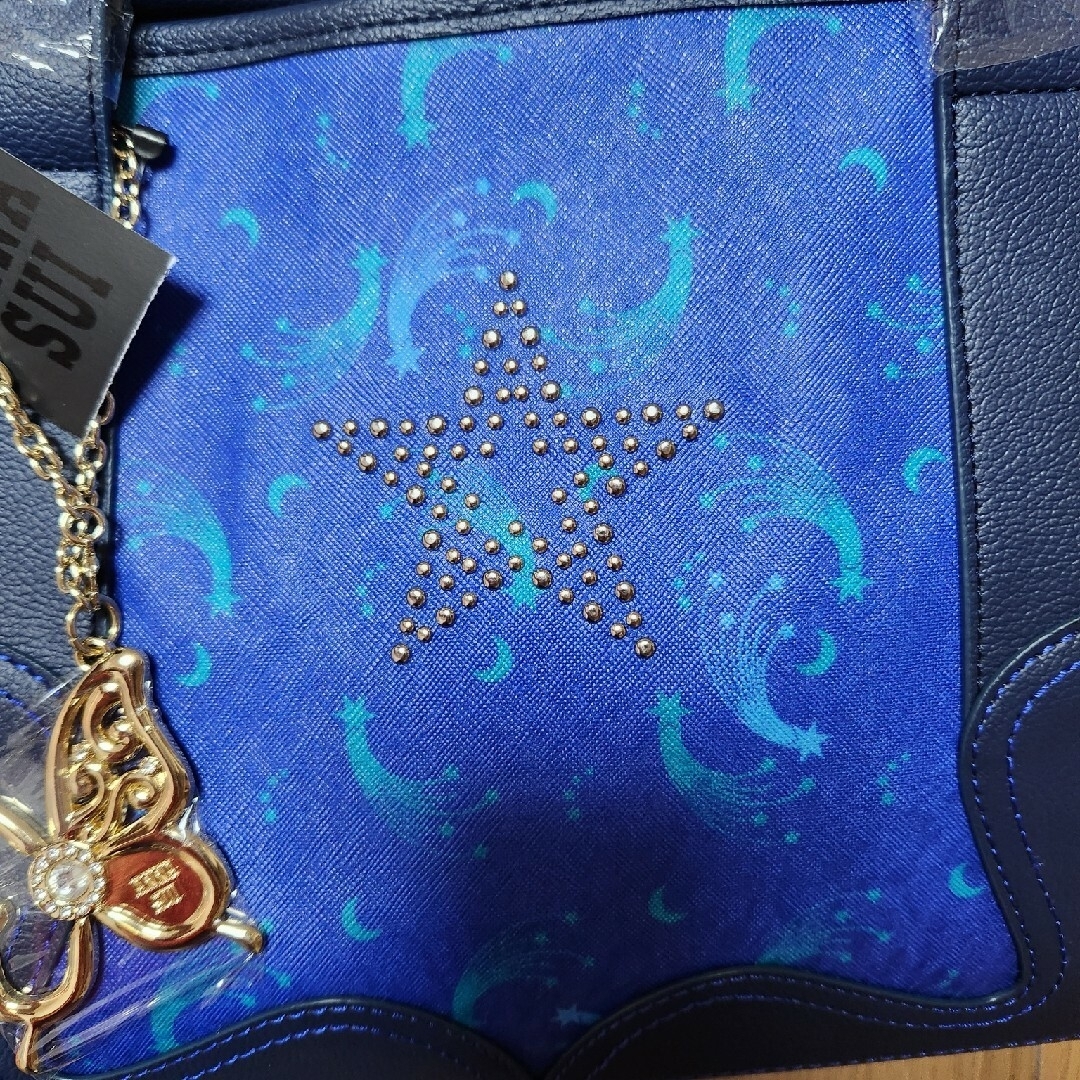 ANNA SUI(アナスイ)のアナスイ トートバッグ バタフライ スタースタッズ PVC 青 レディースのバッグ(トートバッグ)の商品写真