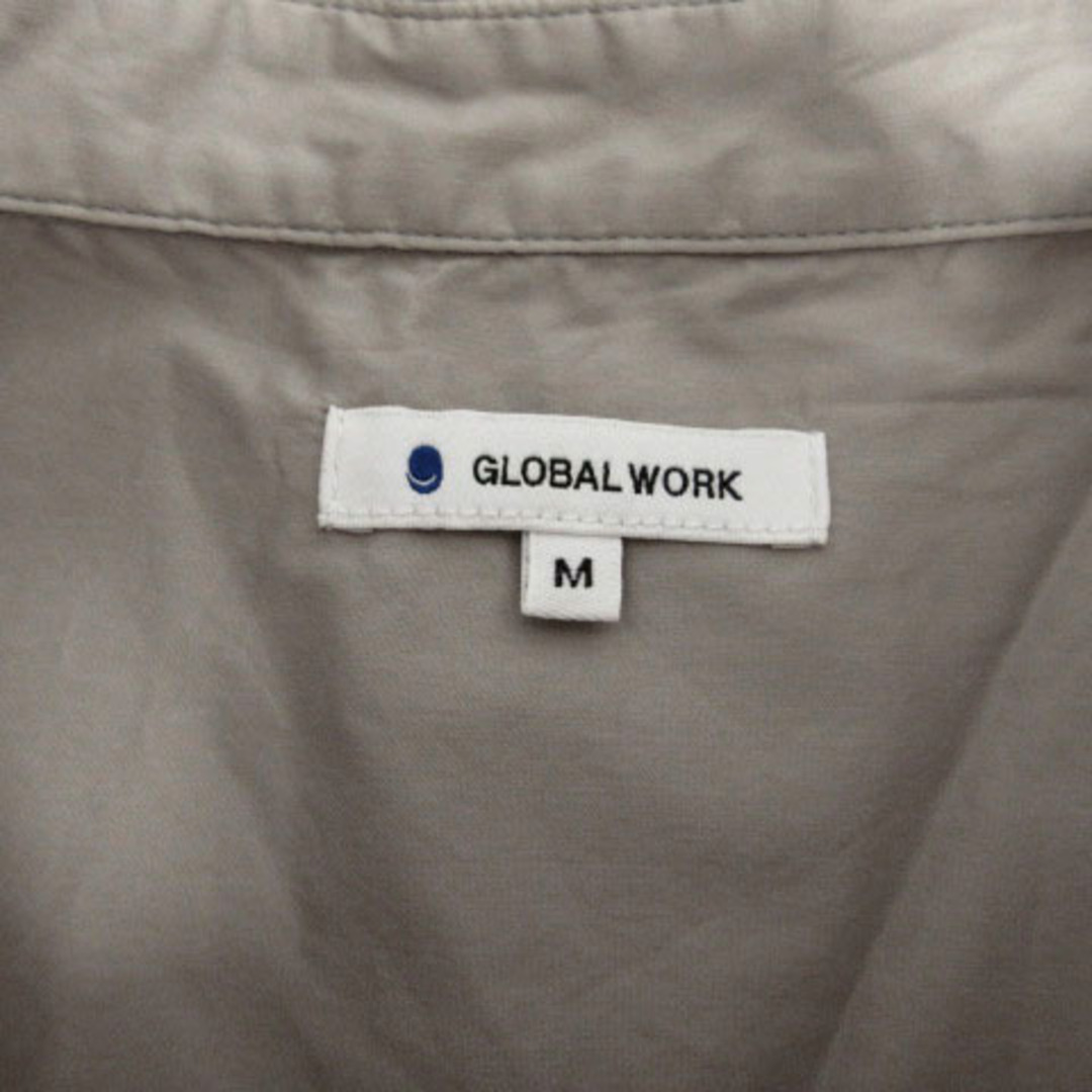 GLOBAL WORK(グローバルワーク)のグローバルワーク シャツ フレンチスリーブ バックボタンダウン グレージュ M レディースのトップス(シャツ/ブラウス(半袖/袖なし))の商品写真