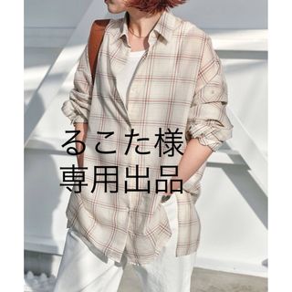 スピックアンドスパン(Spick & Span)の★専用出品spick&span  シアーチェック2WAYシャツ(シャツ/ブラウス(長袖/七分))