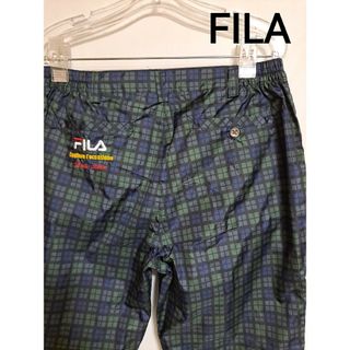 フィラ(FILA)の【未使用】フィラ　薄手　パンツ　シャカシャカ素材　チェック(トレーニング用品)