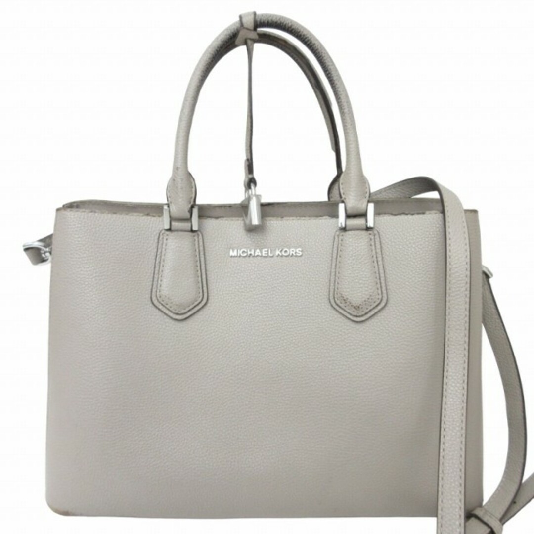 Michael Kors(マイケルコース)のマイケルコース 2WAY レザーショルダーバッグ ハンドバッグ グレー系 レディースのバッグ(ハンドバッグ)の商品写真