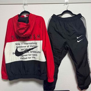 ナイキ(NIKE)のNIKE SWOOSH ナイロン ジャケット パンツ セットアップ(ナイロンジャケット)