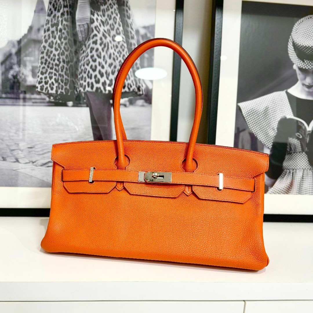 Hermes(エルメス)のHERMES エルメス ショルダーバーキン トゴ オレンジ レディースのバッグ(ショルダーバッグ)の商品写真