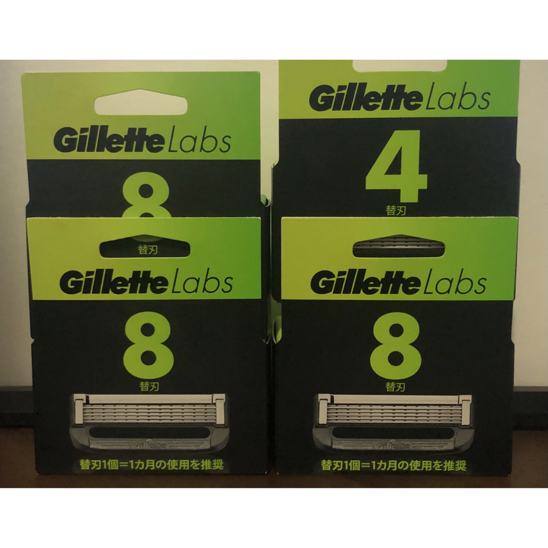 Gillette(ジレット)のGillette Labs「替刃8B」×3個「替刃4B」×1個　新品未開封 コスメ/美容のシェービング(カミソリ)の商品写真