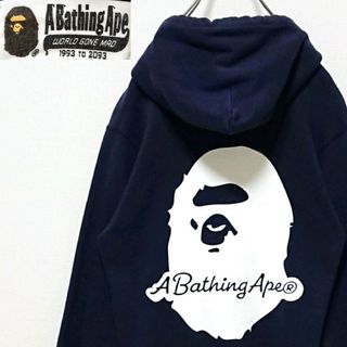 アベイシングエイプ(A BATHING APE)のアベイシングエイプ デカ ゴリラ 刺繍 ロゴ プルオーバー パーカー(パーカー)