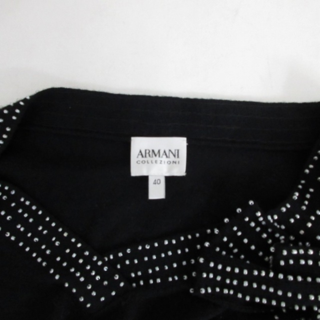 ARMANI COLLEZIONI(アルマーニ コレツィオーニ)のアルマーニ コレツィオーニ ニット セーター ブラック 40 約L IBO48 レディースのトップス(ニット/セーター)の商品写真