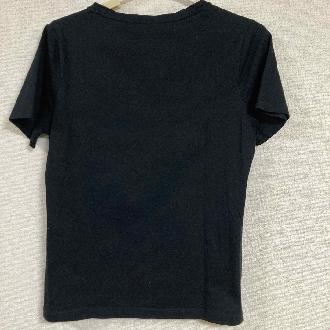 GU(ジーユー)のGUV字Tシャツ・L・ブラック メンズのトップス(Tシャツ/カットソー(半袖/袖なし))の商品写真