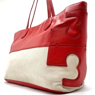 Tory Burch - 【美品】トリーバーチ トートバッグ サイドロゴ レザー キャンバス A4収納可