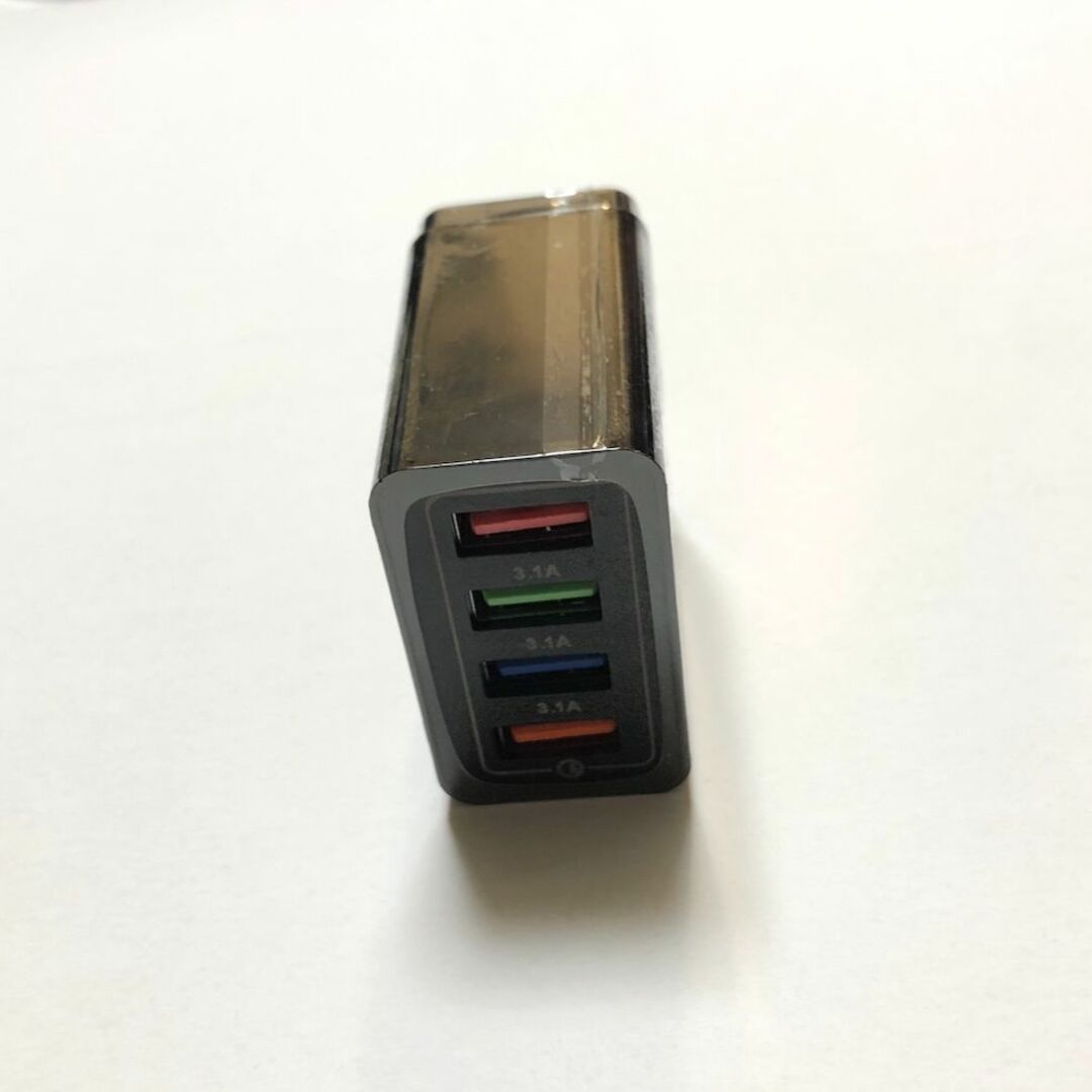 2個組 USBアダプター 黒ブラック 4ポート 急速充電器 iPhone等 スマホ/家電/カメラのスマホアクセサリー(その他)の商品写真
