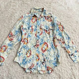 ポールスミス(Paul Smith)のポールスミス 総柄 マルチカラー　長袖シャツ コットン M 花柄(シャツ)