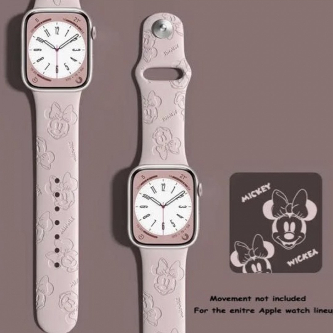 Disney(ディズニー)のディズニー　Apple Watch バンド　ラバーバンド　ミニー  メンズの時計(ラバーベルト)の商品写真