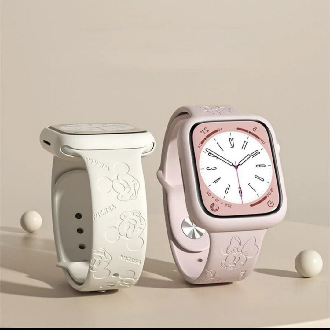 Disney(ディズニー)のディズニー　Apple Watch バンド　ラバーバンド　ミニー  メンズの時計(ラバーベルト)の商品写真