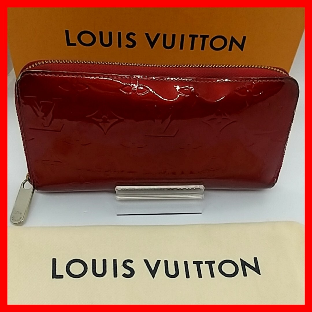 LOUIS VUITTON(ルイヴィトン)の【良品】ルイヴィトン　モノグラム　ヴェルニ　ジッピーウォレット 長財布 レッド レディースのファッション小物(財布)の商品写真