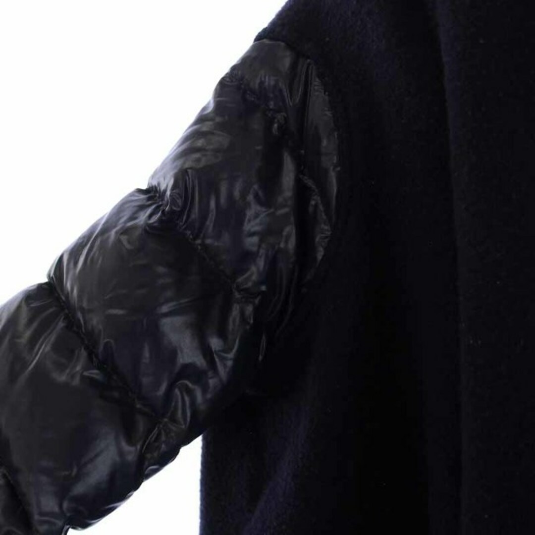 MONCLER(モンクレール)のモンクレール マンテラ ケープ ダウン切替 羽織 ウール フリンジ S 紺 メンズのファッション小物(その他)の商品写真