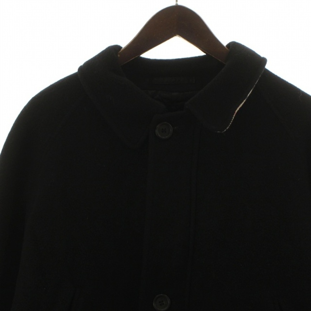 BURBERRY LONDON ステンカラーコート 裏地ノバチェック ミドル 黒 メンズのジャケット/アウター(ステンカラーコート)の商品写真