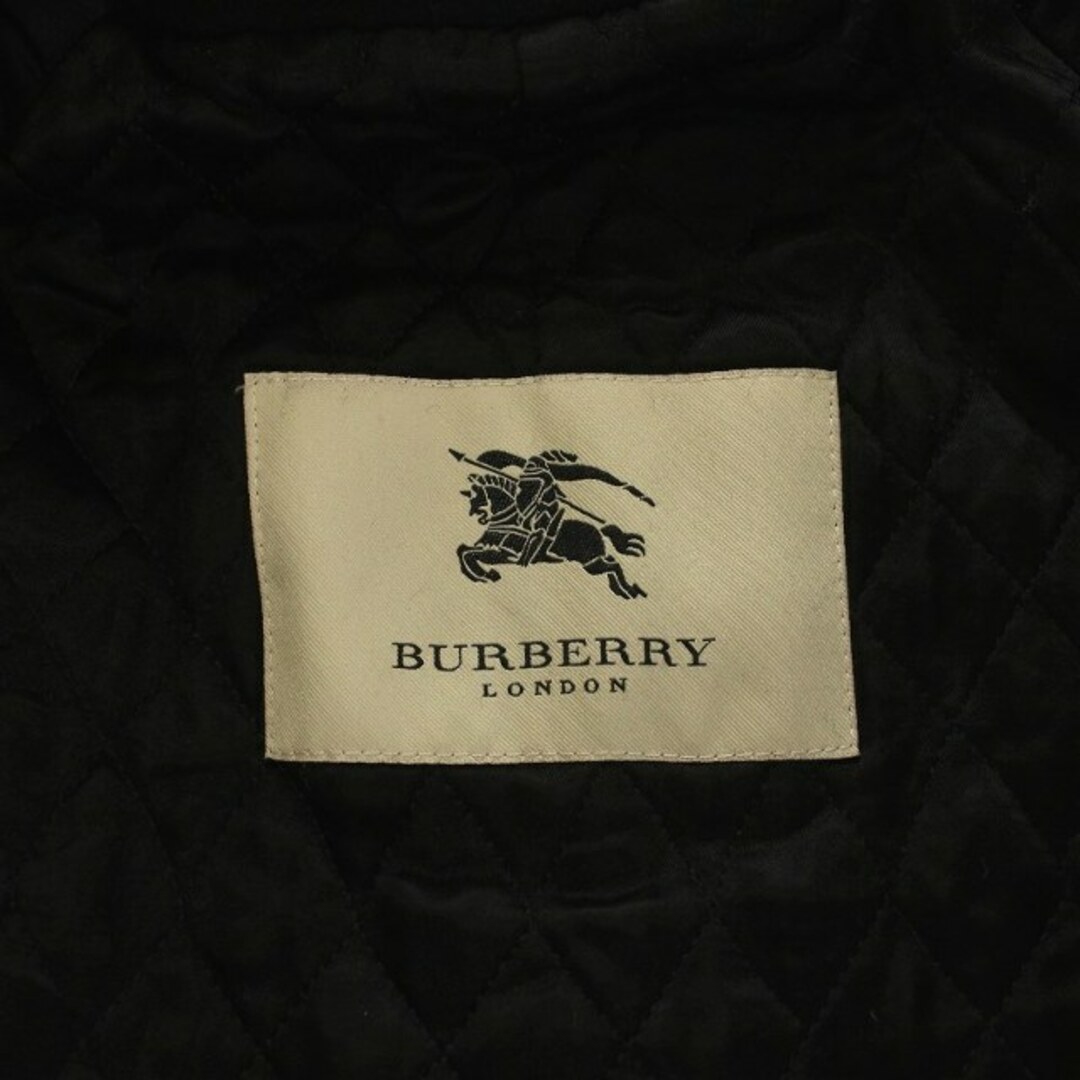 BURBERRY LONDON ステンカラーコート 裏地ノバチェック ミドル 黒 メンズのジャケット/アウター(ステンカラーコート)の商品写真