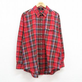 ウールリッチ(WOOLRICH)のXL★古着 ウールリッチ WOOLRICH 長袖 シャツ メンズ 90年代 90s 大きいサイズ ボタンダウン 赤他 レッド チェック 23aug09 中古 トップス(シャツ)