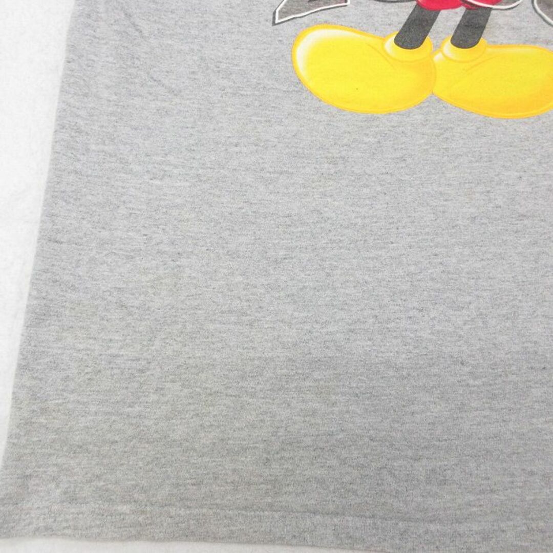 Disney(ディズニー)のXL★古着 半袖 ビンテージ Tシャツ メンズ 00年代 00s ディズニー DISNEY ミッキー MICKEY MOUSE 大きいサイズ クルーネック グレー 霜降り 23aug08 中古 メンズのトップス(Tシャツ/カットソー(半袖/袖なし))の商品写真