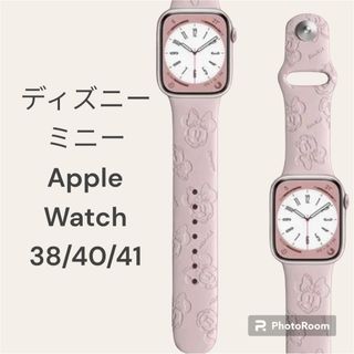 ディズニー(Disney)のディズニー　Apple Watchバンド　ラバーバンド　シリコンバンド　ミニー(ラバーベルト)