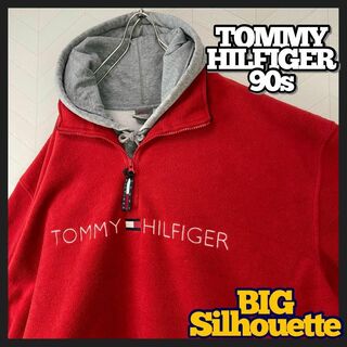 トミーヒルフィガー(TOMMY HILFIGER)の希少 90s トミー ヒルフィガー ハーフジップ フリース プルオーバー XXL(その他)