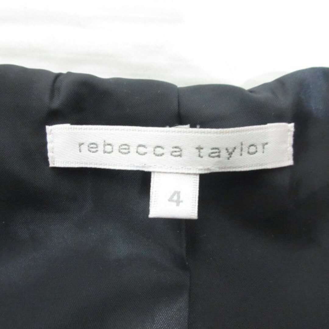 Rebecca Taylor(レベッカテイラー)のレベッカテイラー フレンチスリーブ ツイード ワンピース 4 黒 ブラック レディースのワンピース(ひざ丈ワンピース)の商品写真