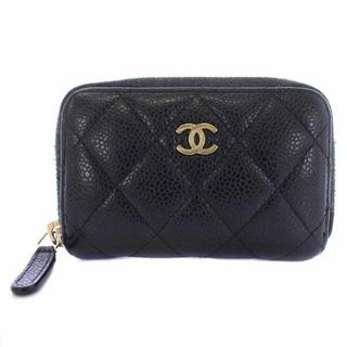 シャネル(CHANEL)のシャネル コインケース 小銭入れ ラウンドファスナー マトラッセ キャビアスキン(コインケース)