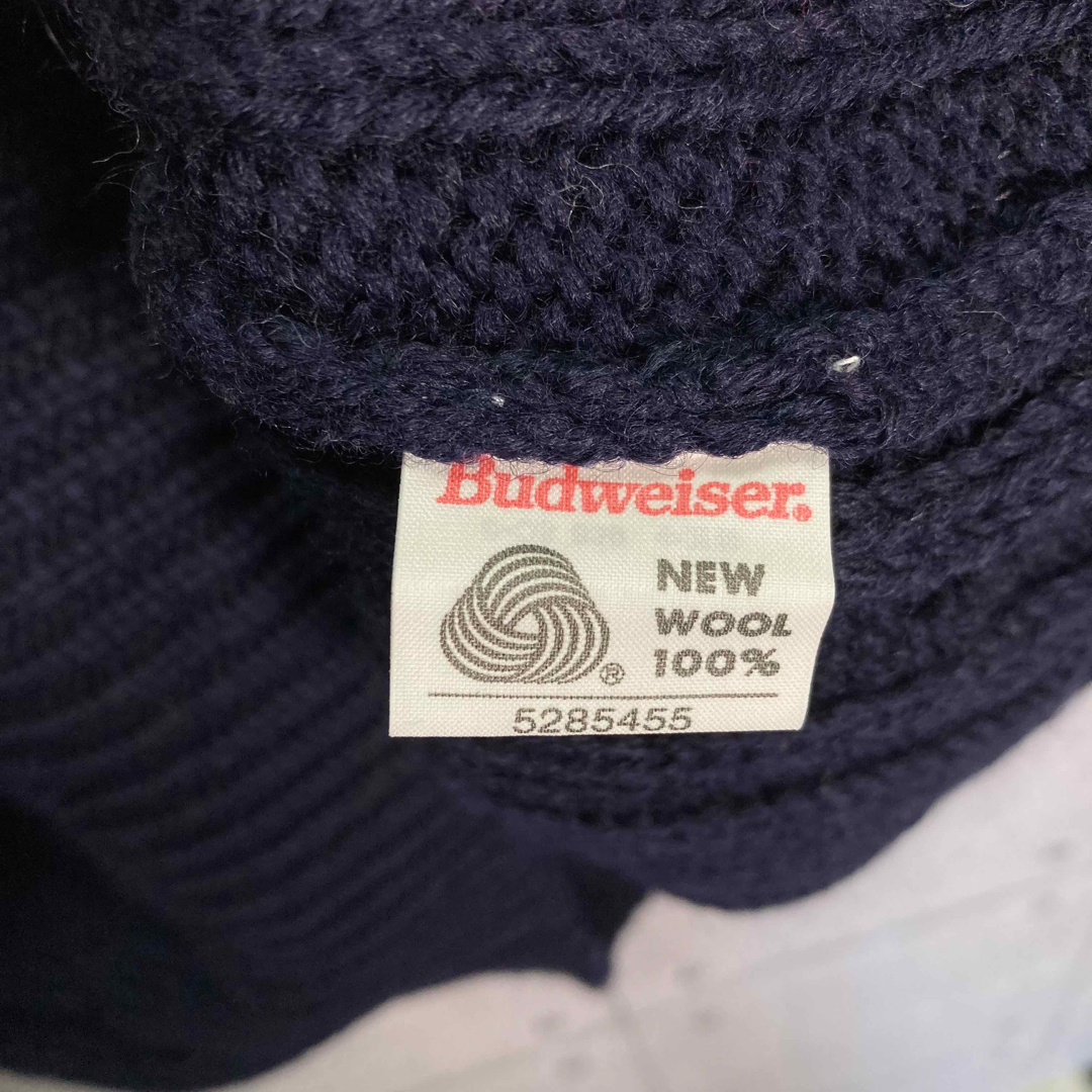 【タグ付未使用品】90s バドワイザー チルデンニット ノルディック セーター メンズのトップス(ニット/セーター)の商品写真