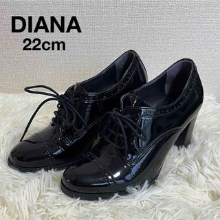 ダイアナ(DIANA)の【希少】ダイアナ ブーティ パンプス ストレートチップ エナメル 22cm(ブーティ)