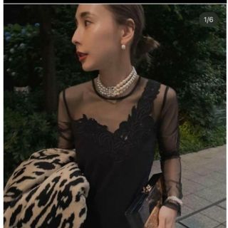 アメリヴィンテージ(Ameri VINTAGE)のアメリヴィンテージ　UND RENEE CUTWORK DRESS(ロングドレス)