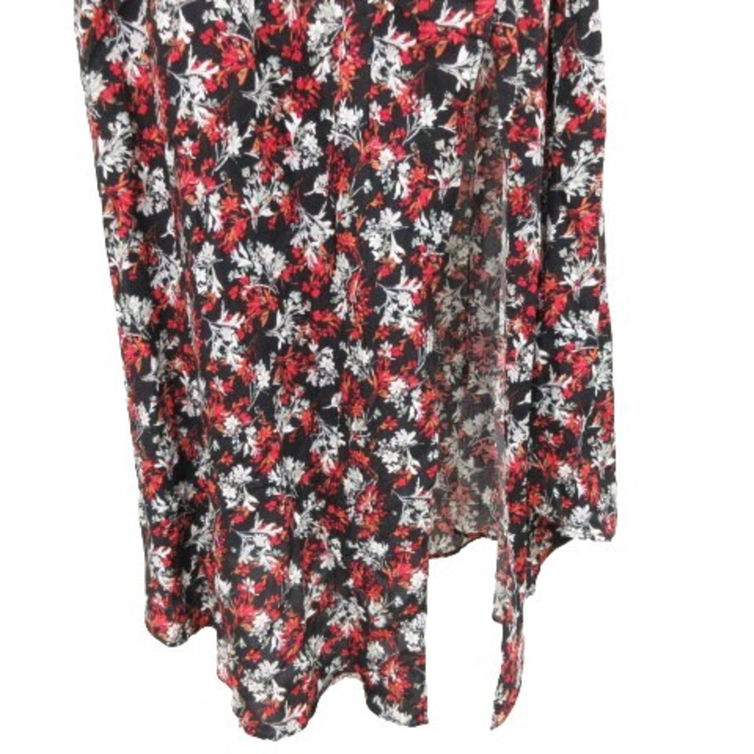 ZARA(ザラ)のZARA フレアロングスカート 花柄 XS 黒系マルチカラー ■052 レディースのスカート(ロングスカート)の商品写真