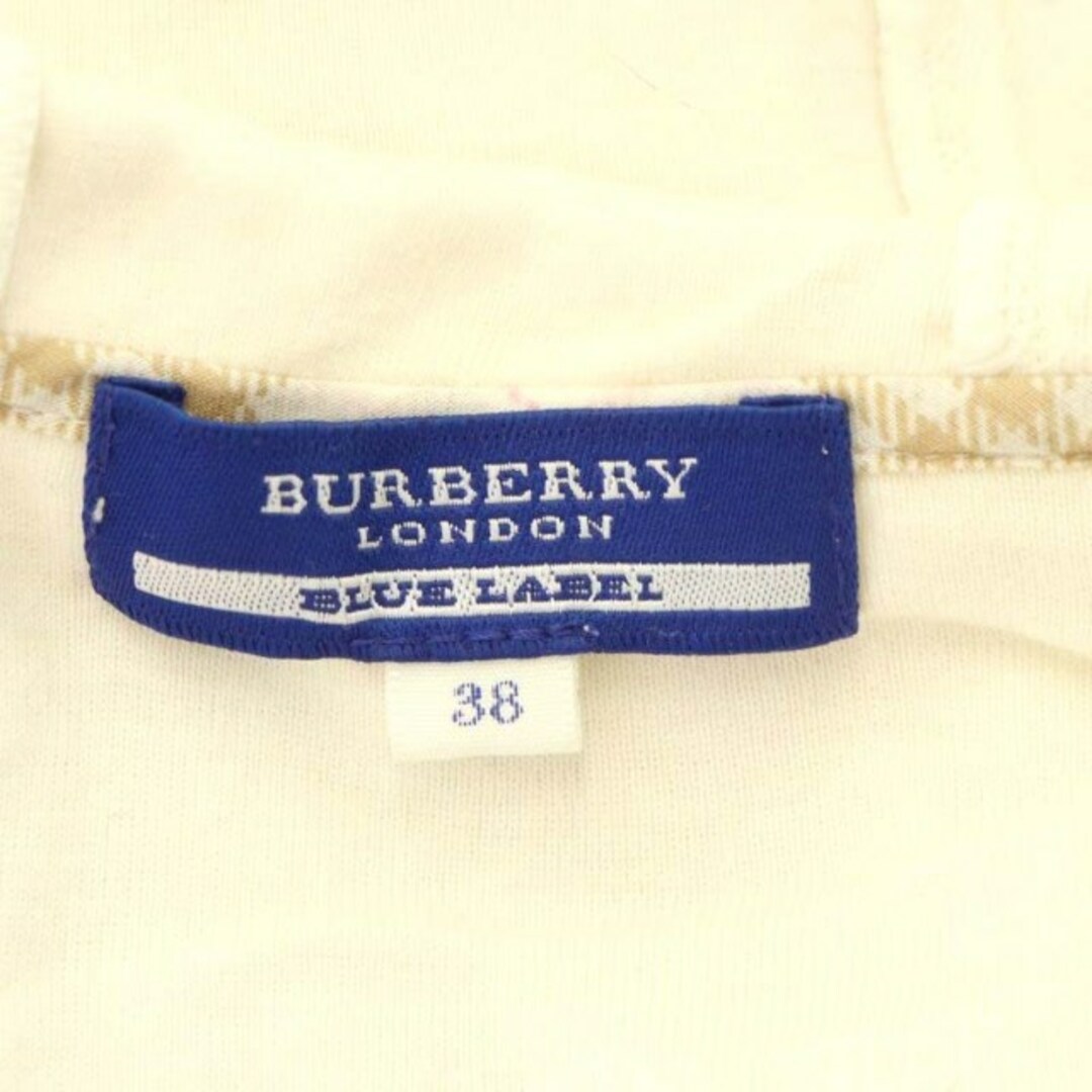 BURBERRY BLUE LABEL(バーバリーブルーレーベル)のバーバリーブルーレーベル ジップアップ半袖パーカー ジャケット 薄手 38 レディースのトップス(パーカー)の商品写真