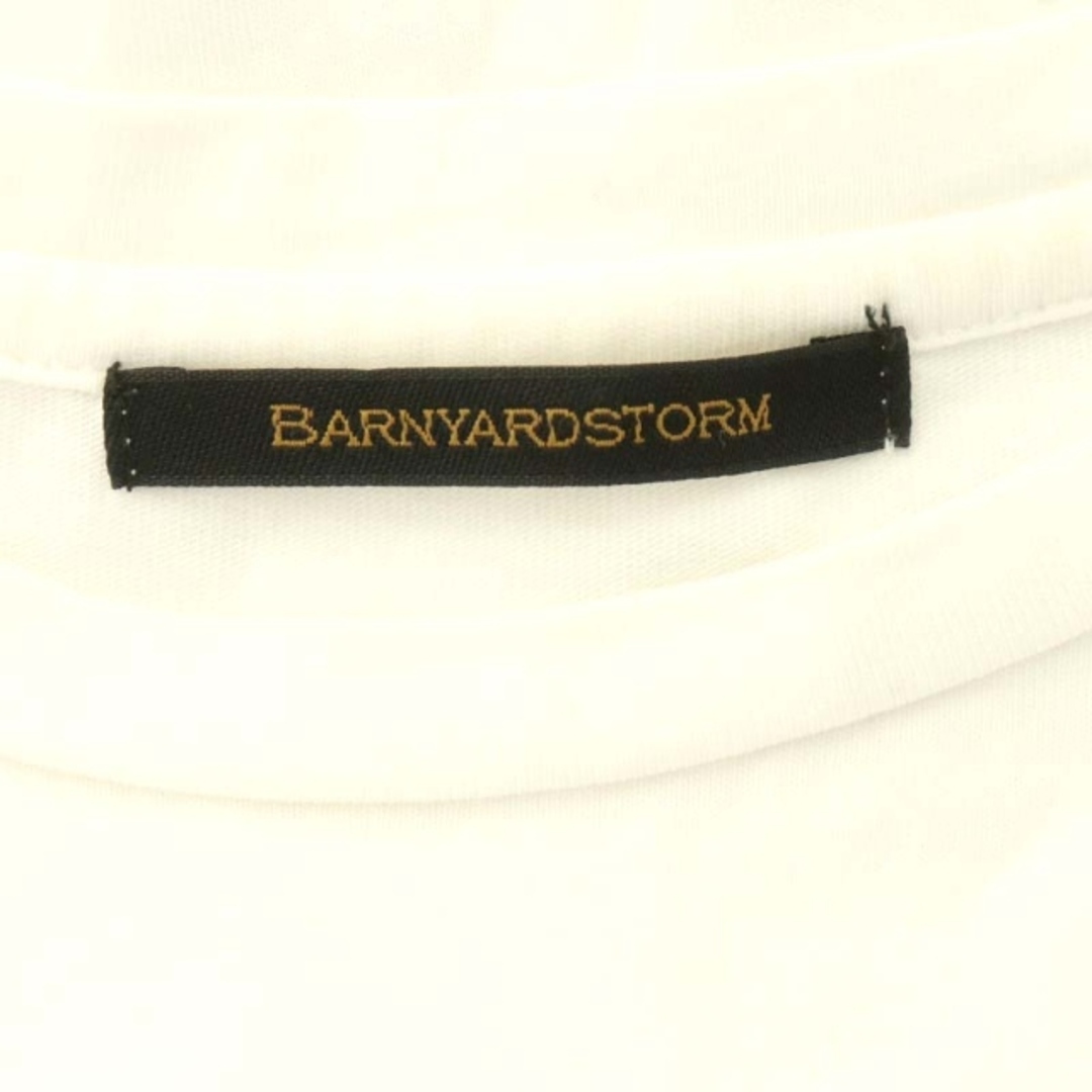 BARNYARDSTORM(バンヤードストーム)のバンヤードストーム Tシャツ カットソー 長袖 ロンT コットン 0 白 黒 レディースのトップス(Tシャツ(長袖/七分))の商品写真