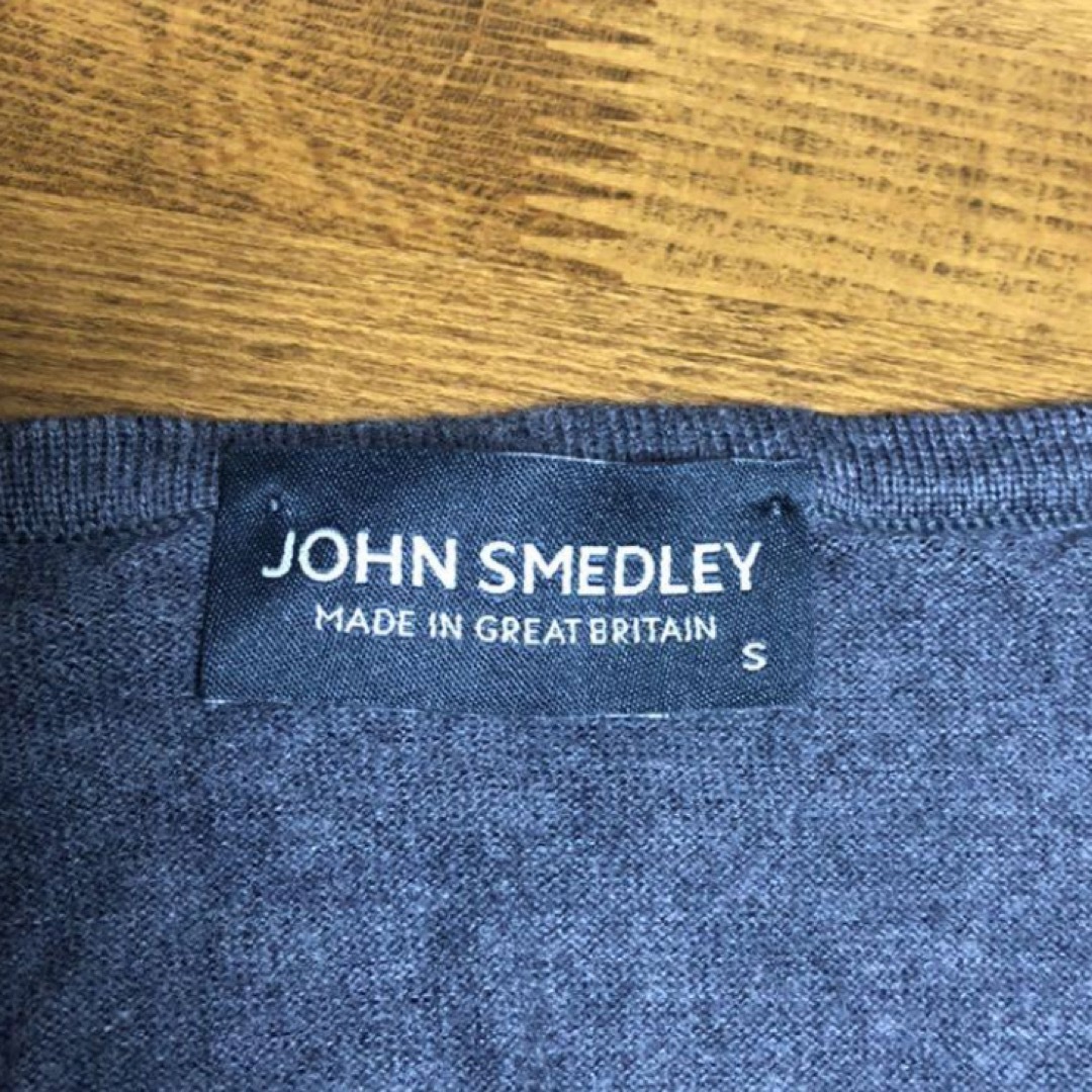 JOHN SMEDLEY(ジョンスメドレー)の美品　S　ジョンスメドレー　コットン　ニット　チャコール レディースのトップス(ニット/セーター)の商品写真