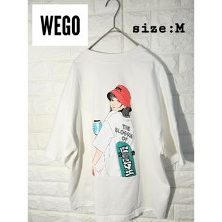 ウィゴー(WEGO)のWEGO Tシャツ フロント刺繍　バックプリント　ホワイト　Mサイズ(Tシャツ/カットソー(半袖/袖なし))