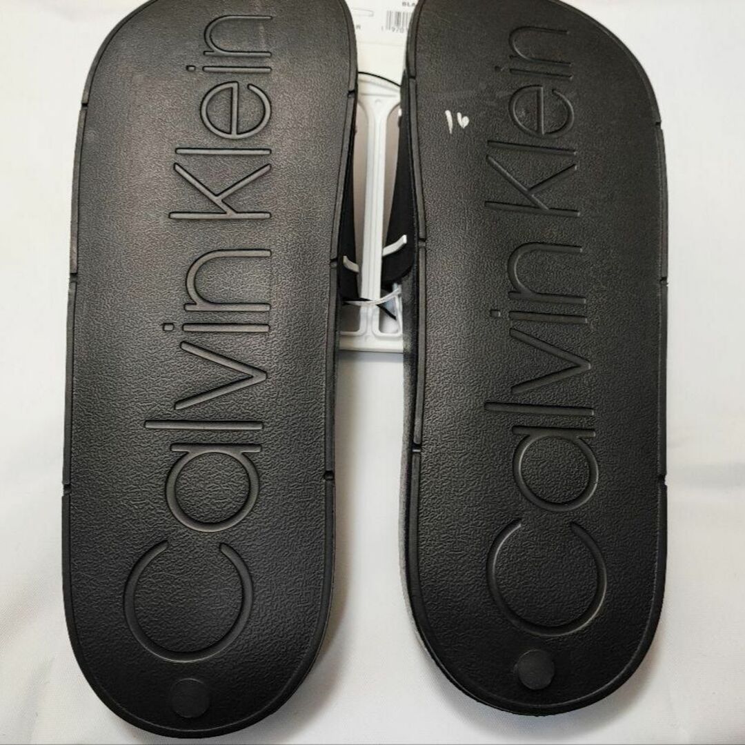 Calvin Klein(カルバンクライン)の海外限定 新品 カルバンクライン シャワー サンダル US10 27cm 黒 レディースの靴/シューズ(サンダル)の商品写真