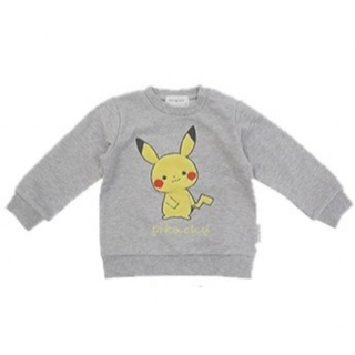 ポケモン(ポケモン)の【新品】モンポケ　灰色 長袖トレーナー ピカチュウ 90cm(Tシャツ/カットソー)