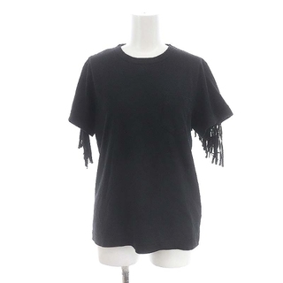 sacai - サカイ リネンフリンジTシャツ カットソー 半袖 2 黒 ブラック