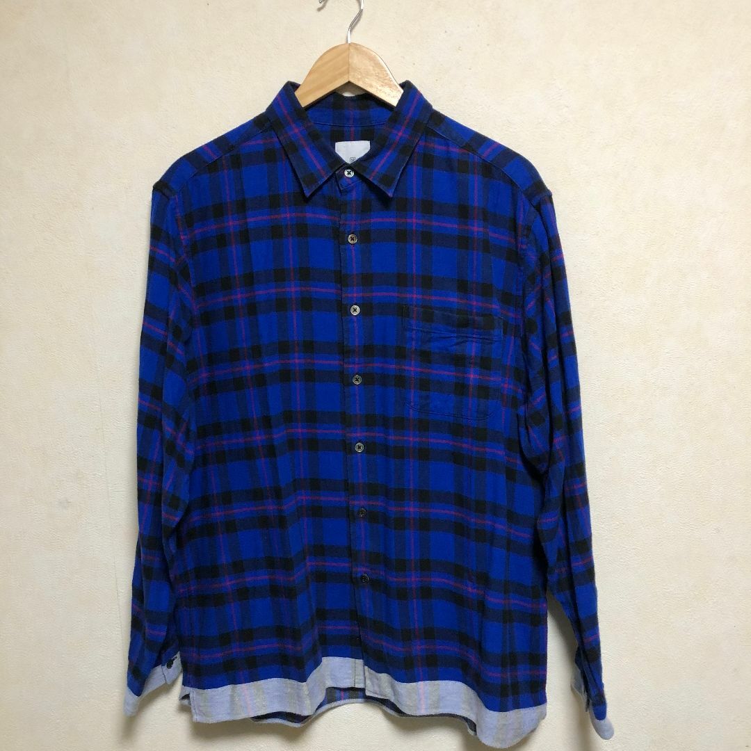 uniform experiment(ユニフォームエクスペリメント)のuniform experiment LINE FLANNEL SHIRT メンズのトップス(シャツ)の商品写真