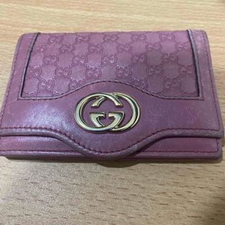 グッチ(Gucci)のグッチ　GUCCI 名刺入れ　ピンク(名刺入れ/定期入れ)