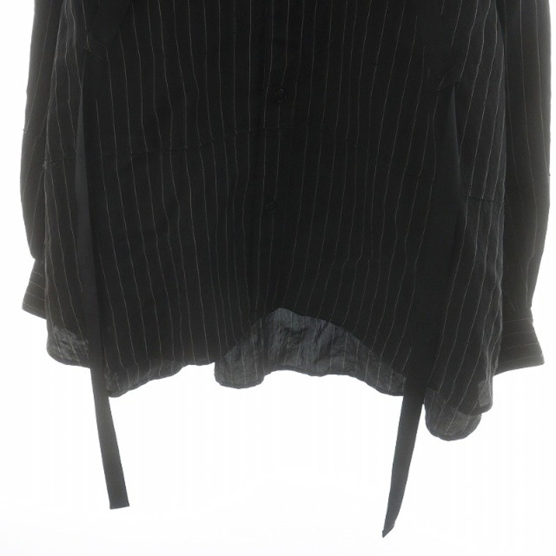 Jieda(ジエダ)のJieda RAYON STRIPE TAPE OVER SHIRT 1 S 黒 メンズのトップス(シャツ)の商品写真