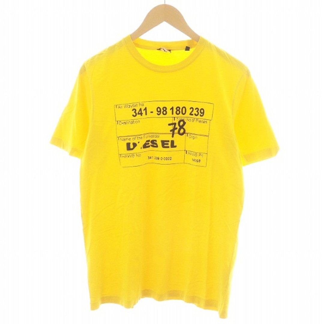 DIESEL(ディーゼル)のディーゼル DIESEL Tシャツ カットソー 半袖 プリント コットン M 黄 メンズのトップス(Tシャツ/カットソー(半袖/袖なし))の商品写真