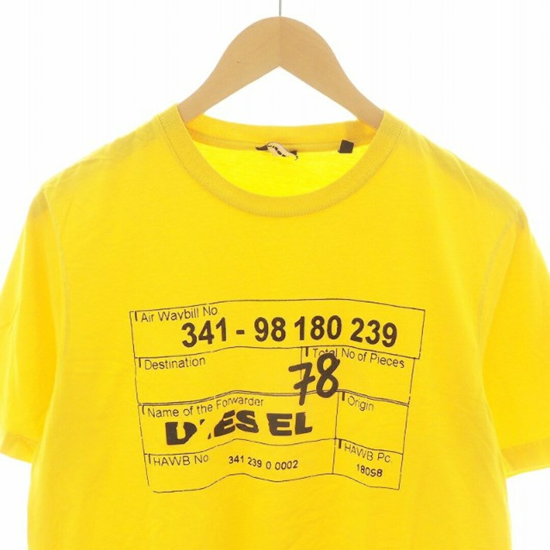 DIESEL(ディーゼル)のディーゼル DIESEL Tシャツ カットソー 半袖 プリント コットン M 黄 メンズのトップス(Tシャツ/カットソー(半袖/袖なし))の商品写真