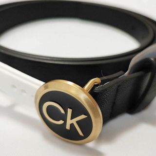 Calvin Klein - 新品 カルバンクライン CKロゴ バックル ベルト 黒  XLサイズ